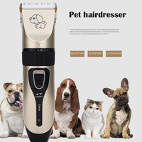 Ciseaux de chien sans fil rechargeables professionnels coupe de cheveux de beauté pour animaux de compagnie silencieux pour chats or acier inoxydable USB usage domestique