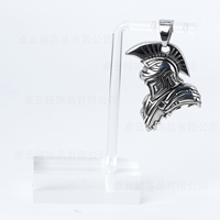 Collier pendentif rond en acier inoxydable avec triple corne de Viking et nœud celtique d'Odin pour homme, bijoux vintage gothique punk motard audacieux