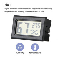 Mini hygromètre numérique LCD, thermomètre, jauge d'humidité pour humidificateur à cigares, incubateur pour reptiles, aquarium, volaille