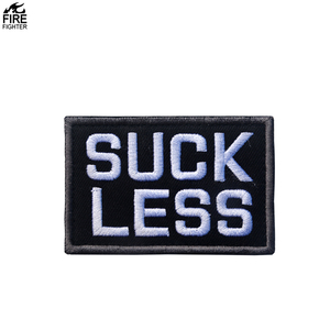 <span class=keywords><strong>Sac</strong></span> à Dos Tactique Bouteille DIY Lettre Patch SUCER MOINS Broderie Drôle Couleur Choix Tissu Étiquette <span class=keywords><strong>pour</strong></span> Voyage En Plein Air Veste <span class=keywords><strong>Sac</strong></span> - Product Image 1