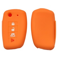 Étui de clé de voiture pliable à 4 boutons, housse de clé en silicone pour Nissan Qashqai Tiida Bluebird Loulan, modèle compatible
