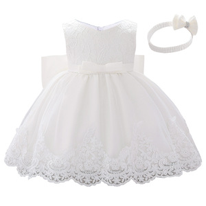 Vestido de Princesa para el Primer Cumpleaños de Bebé Niña, Color Rosa y Blanco, con Lazo de Encaje y Tul - Product Image 5