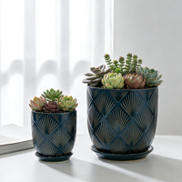 Nouveaux pots de fleurs en terre cuite à glaçure réactive, vente en gros d'usine, pour jardin, bonsaï et plantes succulentes