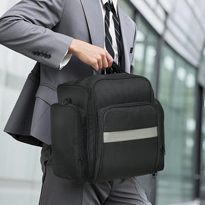 Trousse de toilette rectangulaire noire avec fermeture éclair pour salle de bain, rangement domestique, organisateur de cosmétiques multifonctionnel, sac à bandoulière - Product Image 5