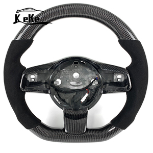 Volante in Fibra di Carbonio per <span class=keywords><strong>Jaguar</strong></span> <span class=keywords><strong>F</strong></span> TYPE XE XF <span class=keywords><strong>F</strong></span> <span class=keywords><strong>PACE</strong></span> E <span class=keywords><strong>PACE</strong></span> 2015-2025, Fondo Piatto, Upgrade Interni Sportivi - Product Image 1