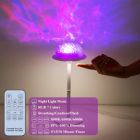 Lampe de projection LED d'ambiance avec télécommande, RGB dimmable, télescopique, décorative, pour table de chevet, rechargeable