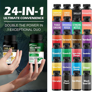 2 pak Biokom OEM harga grosir semua dalam 1 suplemen Shilajit singa laut lumut kapsul laut lumut kapsul Shilajit - Product Image 6