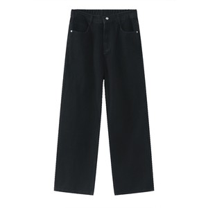 Jeans Clásicos Estilo Americano Color Negro Aptos para Uso Diario Cómodos y de Corte Holgado Jeans para Hombre - Product Image 5