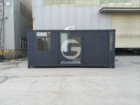 Bureau préfabriqué en conteneur, bureau modulaire portable pour chantier, conteneur en structure acier imperméable et ignifuge