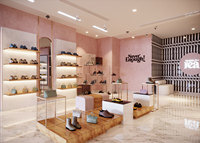 Meuble de présentation pour magasin de chaussures, vitrine sur mesure pour sacs de luxe pour femmes, présentoir de magasin, armoire de décoration et de rénovation pour magasin