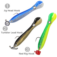 7cm/10cm pêche basse loche leurres naufrage lent bionique natation leurre pêche trucs Simulation doux appât lumineux