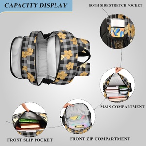 <b>Large</b> Capacity School Bags Hawaiian Flowers Waterproof Students Shoulder Bags Fashion School <b>Backpack</b> With Light - Product Image 4