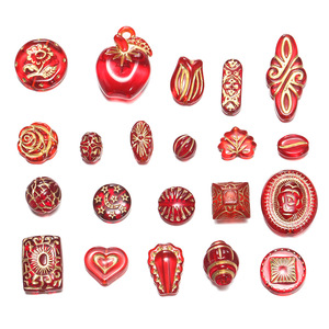 Cuentas acrílicas pintadas en dorado de 8 mm, cuentas sueltas dispersas para la fabricación de joyería DIY, pulseras, cadenas para teléfonos, accesorios. - Product Image 4