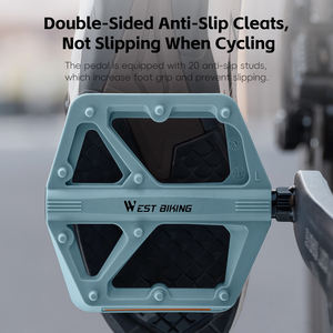 WEST BIKING Nylon haute résistance multicolore double roulement <span class=keywords><strong>DU</strong></span> pédale de vélo vtt anti-dérapant réfléchissant double roulements pédales de vélo - Product Image 6