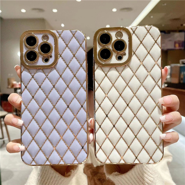 Luxury Diamond Soft Silicone Phone Case for iPhone 13 12 11 Pro MAX XS X XR 7 8 Plus SE 2020 Bling Plating Lens Protection Cover
