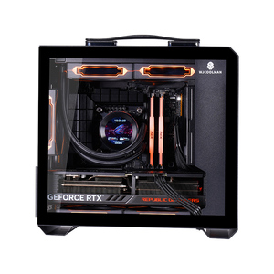 ¡La placa base MATX favorita de Herder E-Sport, gabinete de PC para juegos, carcasa ITX de vidrio templado transparente, Torre media, Stock de escritorio! - Product Image 1