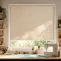 Stores enrouleurs semi-occultants sur mesure en tissu avec chaîne manuelle pour fenêtres de bureau et de bureau à domicile
