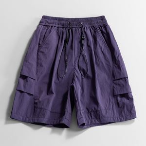 Pantalones cortos de playa de cinco puntos para hombre, talla grande, con logo personalizado, novedad de verano, holgados, deportivos, de secado rápido, transpirables, para hombres corpulentos. - Product Image 5