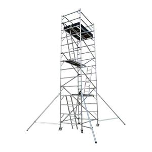 Sistema di Ponteggio Mobile in Alluminio da 6m dal Design Moderno con Scala <span class=keywords><strong>e</strong></span> Piattaforma Andamio - Product Image 2
