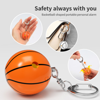 Alarme de sécurité personnelle sphérique 120 dB orange/blanc, pile bouton, matériau ABS, garantie 1 an, autodéfense, urgence