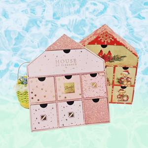 Boîte cadeau de stockage de bijoux en forme de maison faite à la main sur mesure 7 jours avec <span class=keywords><strong>calendrier</strong></span> de l'avent fabriquée en usine pour la stratification <span class=keywords><strong>Little</strong></span> Matt - Product Image 4