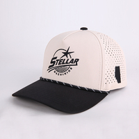 Gorra de golf deportiva de poliéster impermeable personalizada, gorra de béisbol unisex para exteriores, gorras para correr con agujeros cortadas a láser personalizadas con logotipo personalizado