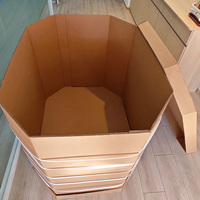 Grande boîte Gaylord auto-érectible en carton ondulé double paroi, réutilisable, doublée d'éponge, recyclable, écologique et personnalisable