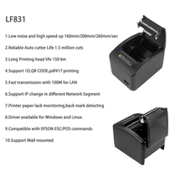 Impresora de Recibos Mini LongFly LF831L 160-300mm/s, Gran Venta, TPV, Caja Registradora, WiFi, Android, Impresora Térmica de Facturas, Inalámbrica, Escritorio, LAN, Serial