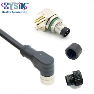 สายเคเบิลแบบขึ้นรูป M8 ตัวผู้แบบตรงถึงตัวเมียแบบงอ 3 ขั้ว 2 ม. 5 ม. - Product Image 1