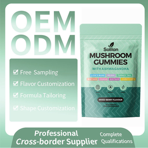 Solilan Bán Buôn OEM Nhãn Hiệu Riêng Vegan Hữu Cơ Sư Tử Mane Ashwagandha Linh Chi Chaga Nấm Gummies Bổ Sung Trong Pouch - Product Image 4