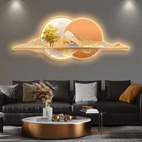 Modern Luxury LED-Lit Landscape Wall Art Mural Art Deco Canvas Framed Living Room Sofa Background Excellent Decorative Painting