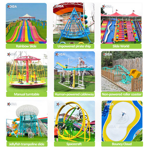 Bền Sân Chơi Ngoài Trời Vui Chơi Giải Trí Khổng Lồ Trượt Trượt Công Viên Duy Nhất Đôi Trượt Độ Dốc Nhựa Cầu Vồng Slide - Product Image 6