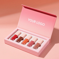 Caja de Embalaje de Lápiz Labial con Logotipo de Diseño Personalizado, Juego de Lápiz Labial Cosmético, Caja de Brillo Labial, Caja de Lápiz Labial