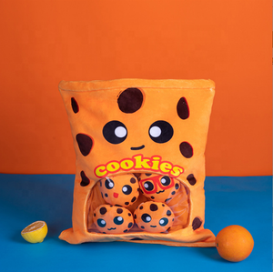 Plüschtiere Puppe eine Tasche mit Keks spielzeug Gefüllte weiche Snack Kissen Plüsch leckeres Essen Spielzeug - Product Image 4