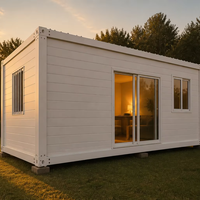Maison Modulaire Préfabriquée Moderne en Conteneur 20ft 40ft, Structure en Acier, pour Jardin, Bureau de Luxe