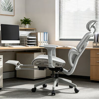 Chaise ergonomique en maille avec support lombaire et design réglable en hauteur pour le travail de bureau, chaise de bureau pivotante moderne pour ordinateur