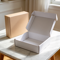 Boîte en carton ondulé kraft jaune uni en gros, écologique, recyclable, boîte d'expédition en carton, production en 72h