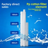 Cartouche filtrante en coton PP de 40 pouces pour le traitement de l'eau industrielle, précision de 5 microns, fabriquée en Chine ; livraison gratuite