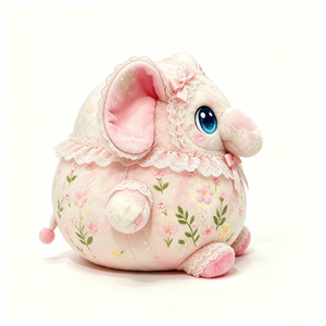 Peluche de elefante personalizado, peluche de elefante rosa, lindo peluche de elefante. - Product Image 1