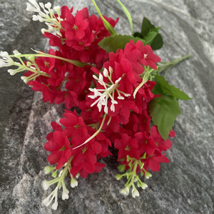 Fleurs Artificielles 5 Branches Soie Violet Floral Géant Fleurs Artificielles pour la Décoration de Mariage à la Maison - Product Image 1