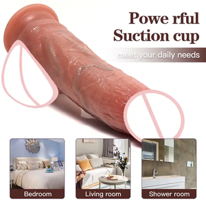 Consolador vibrador enorme realista grande con calefacción telescópica súper fuerte, Juguetes sexuales para mujeres, consoladores <span class=keywords><strong>Xxl</strong></span> de masturbación por Donna, juguete para adultos - Product Image 4