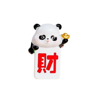Yu Mo Craft Mahjong <b>Panda</b> Figurines Resin Desktop Ornaments Cute Cartoon Gift Decor Unisex <b>Toy</b> Figure - Product Image 5