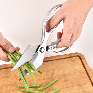 Ciseaux de cuisine en acier inoxydable, lame triangulaire, robustes, multifonctionnels, pour couper le poulet, le canard, les os de poisson - Product Image 4