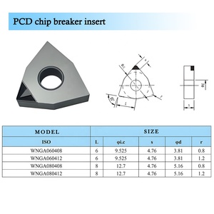 Migliore qualità PCD CHIP BREAKER inserto produttore vendita diretta Spot all'ingrosso DCGW WNGA CNGA R4 mozzo fresatrice - Product Image 5