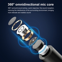 PULUZ Microphone de réverbération à réduction de bruit Lavalier sans fil pour appareil de type C/USB-C, prise en charge de la charge du téléphone
