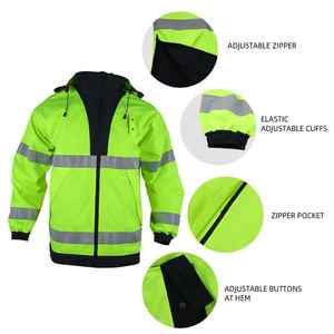 2025 New Arrival Reflective Safety Security <b>Top</b> Quality Wholesale Construction Waterproof OranSafety Reflective Jacket - Product Image 4