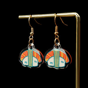 Vograce 레이저 컷 사용자 정의 패션 수지 아크릴 귀 스터드 귀걸이 - Product Image 2