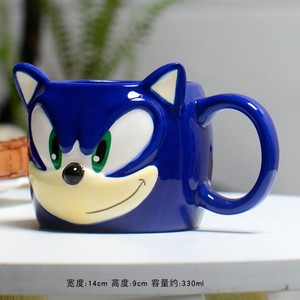 <span class=keywords><strong>Tasse</strong></span> de hérisson d'animation d'usine <span class=keywords><strong>tasse</strong></span> de poupée en céramique d'animation bleue - Product Image 6