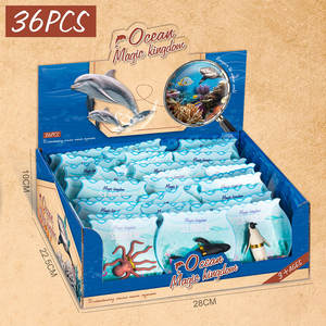 Balık tankı şekli karton paketi 12 çeşit karışık paketi <span class=keywords><strong>PVC</strong></span> oyuncak deniz hayvanları Mini figürinler - Product Image 5