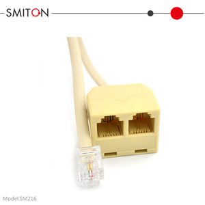 RJ11 cáp điện thoại <span class=keywords><strong>6p2c</strong></span> 1 nam-to-2 nữ spliter <span class=keywords><strong>Coupler</strong></span> - Product Image 5